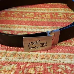 Izod Lacoste black leather belt. Almost new.